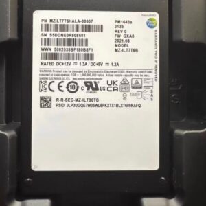 Brand New SSD,MZILT7T6HALA-00007,Samsung 1643a,7.68TB.